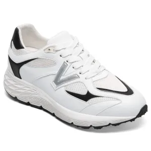 8 CM/3.15 Inches CMR CHAMARIPA Men's Elevator Sneakers – Breathable White Mesh Height-Boost Shoes