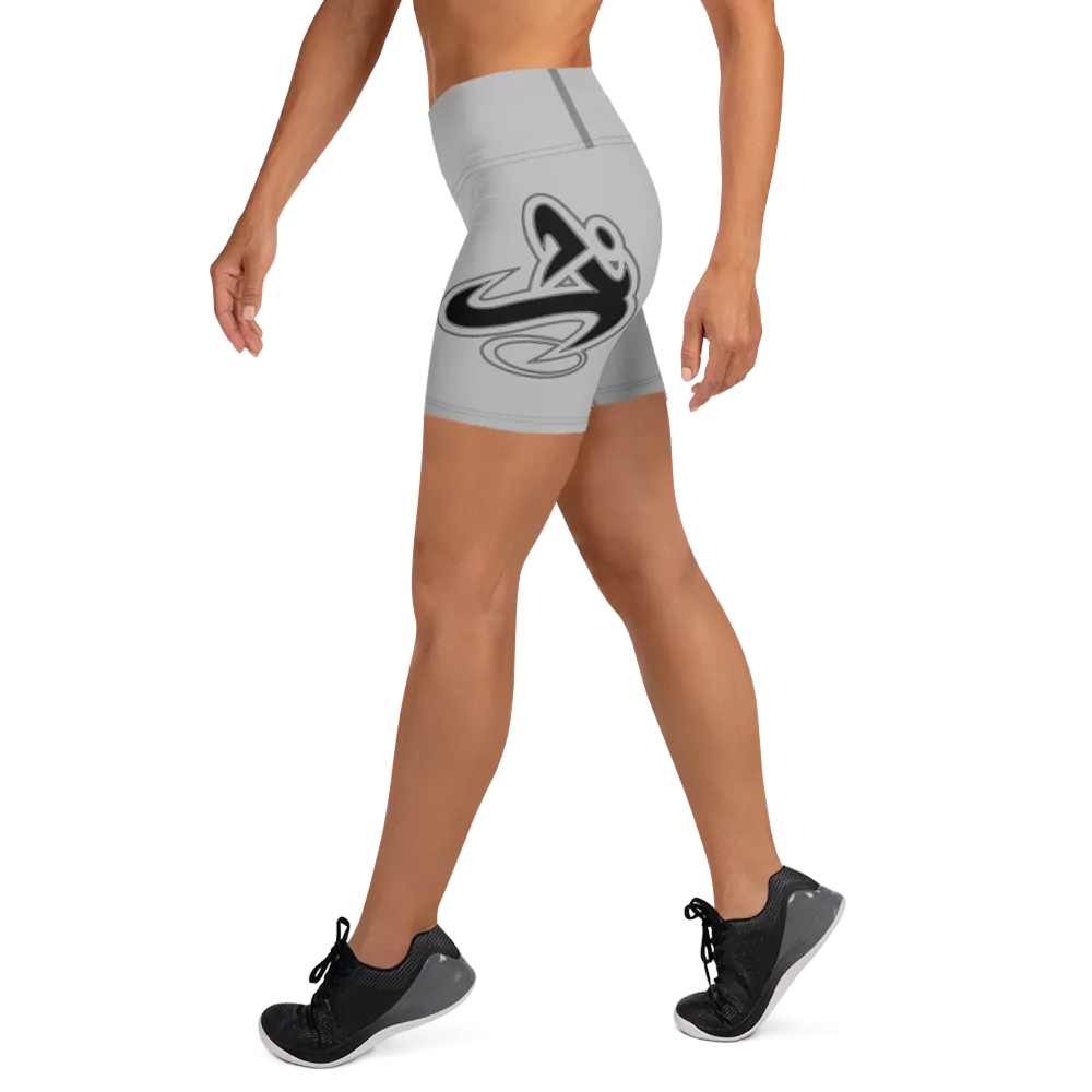 Athletic Apparatus Grey 2 Black logo Yoga Shorts