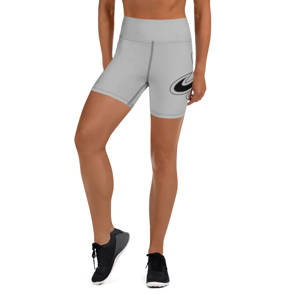 Athletic Apparatus Grey 2 Black logo Yoga Shorts