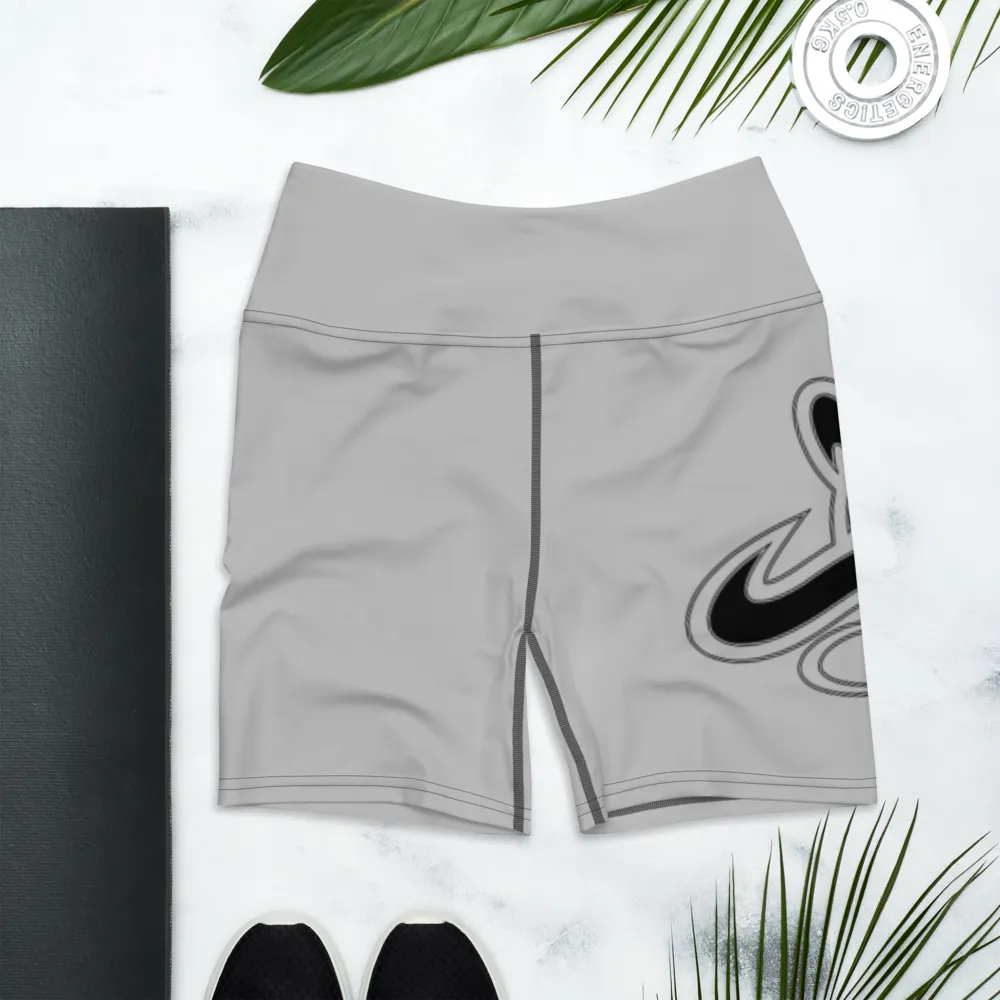 Athletic Apparatus Grey 2 Black logo Yoga Shorts