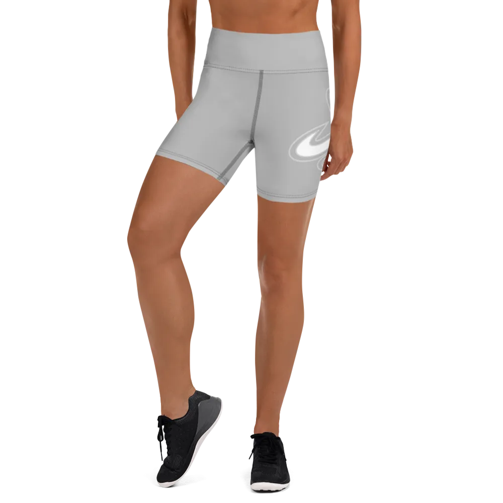Athletic Apparatus Grey 2 White logo Yoga Shorts