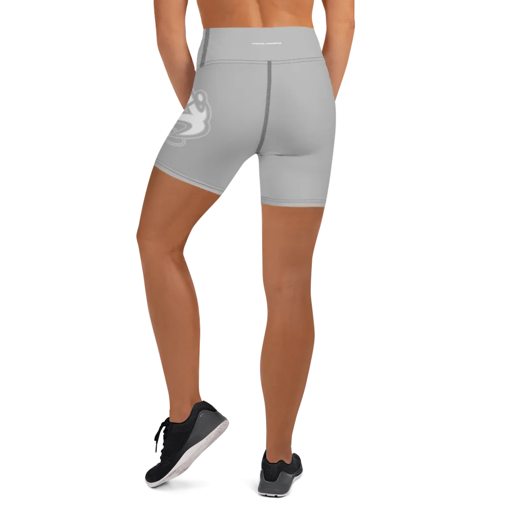 Athletic Apparatus Grey 2 White logo Yoga Shorts