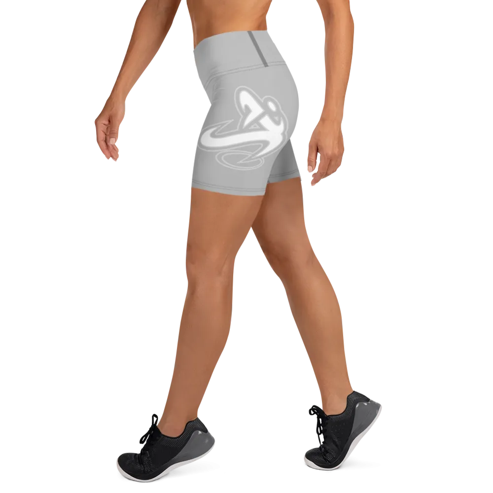 Athletic Apparatus Grey 2 White logo Yoga Shorts