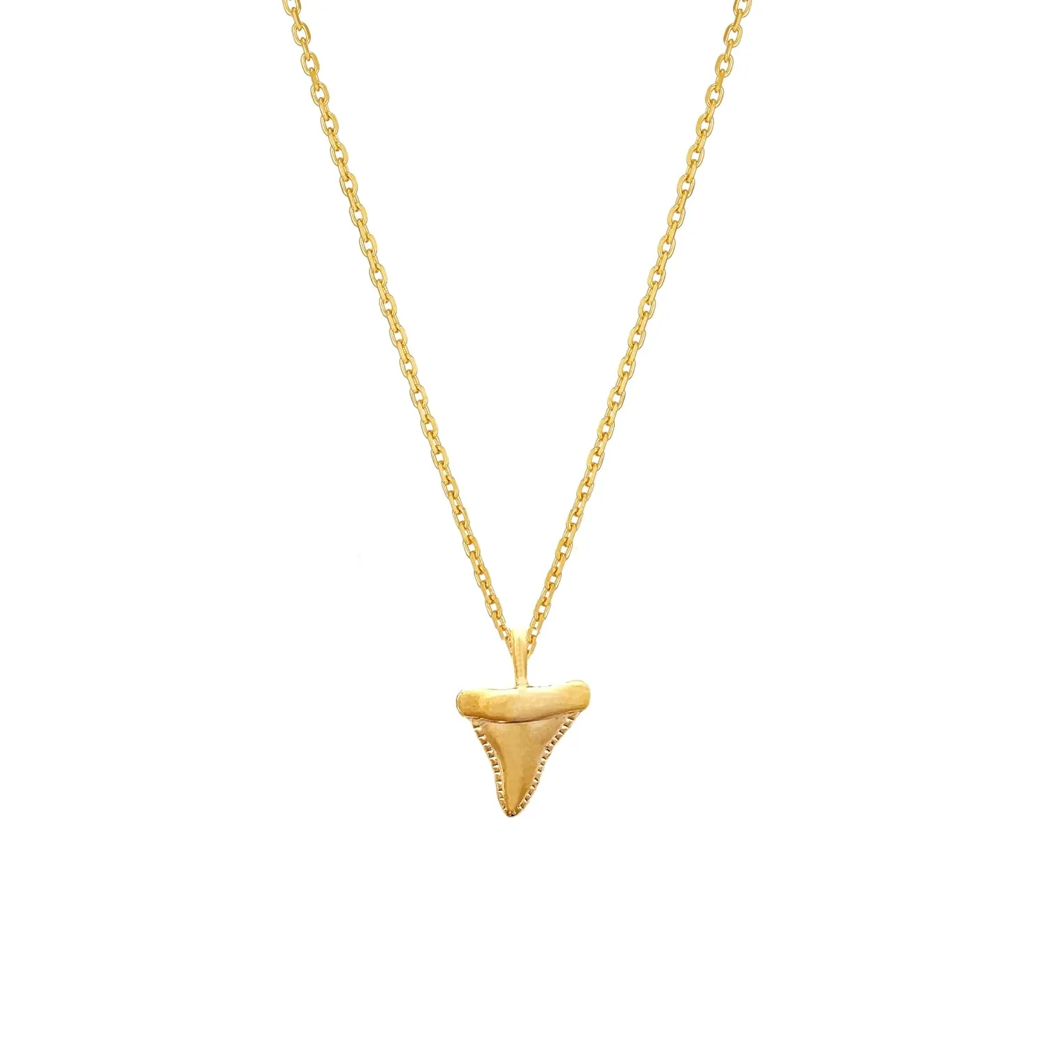 Beach Ocean Lover Necklace For Women, Beach Wave Whale tail Surfing Pendant Necklace 18K Gold Dipped Silver Dainty Beach Necklace (Gold, Shark Tooth)
