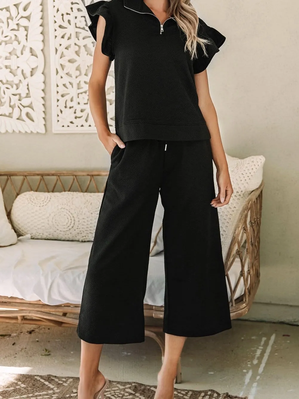 Black Culotte Jumpsuit