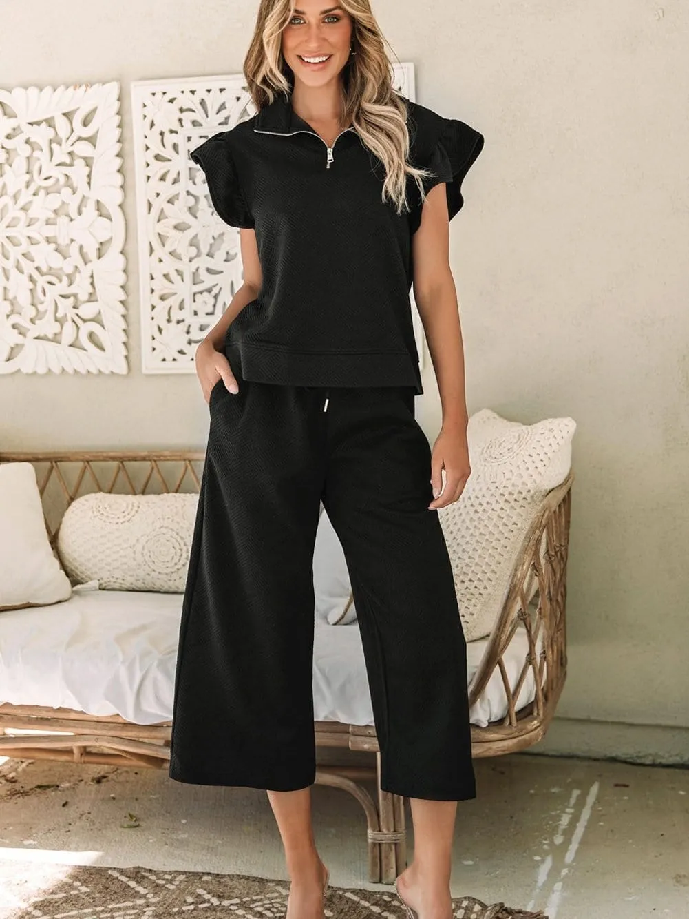 Black Culotte Jumpsuit