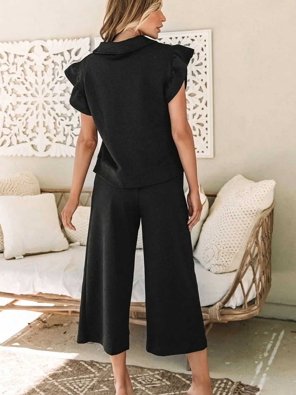 Black Culotte Jumpsuit