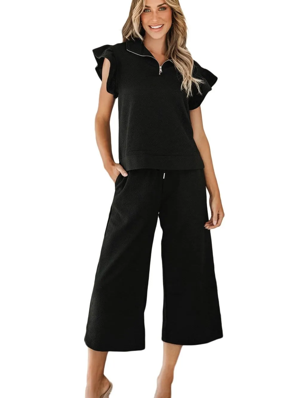 Black Culotte Jumpsuit