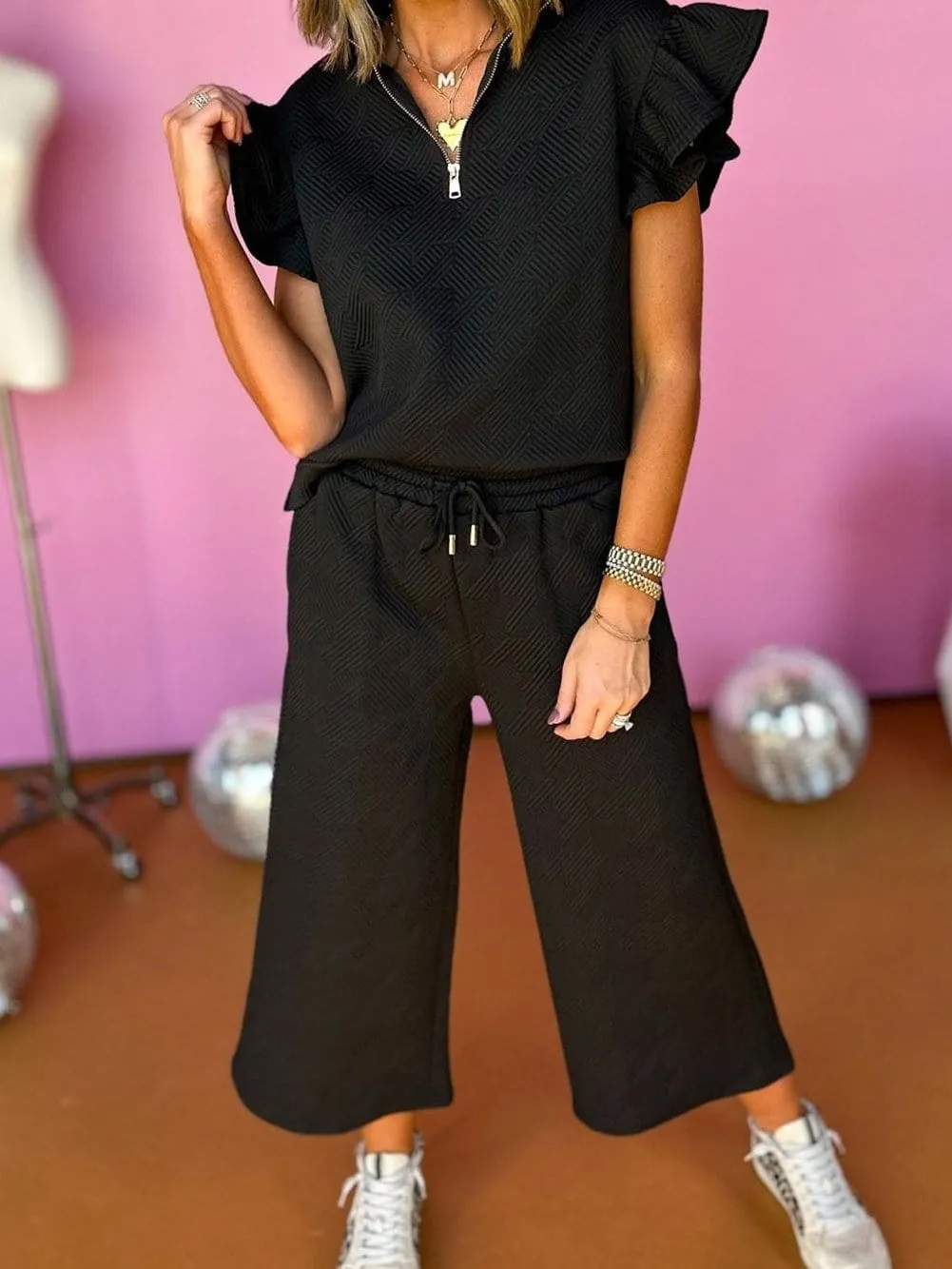 Black Culotte Jumpsuit