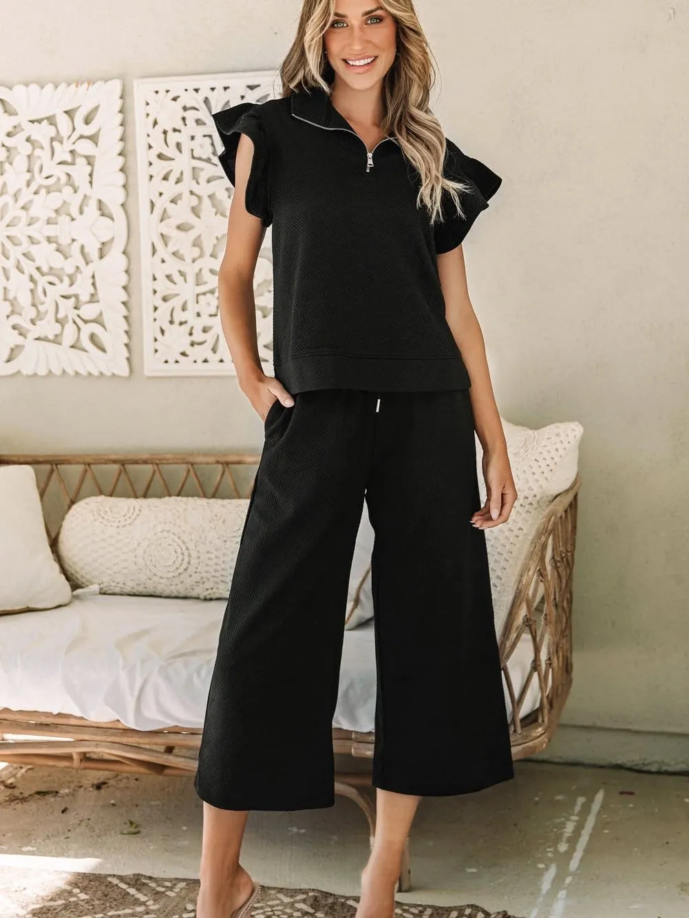 Black Culotte Jumpsuit