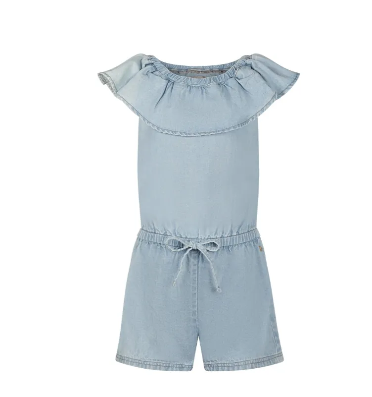 Blue Soft Denim Romper