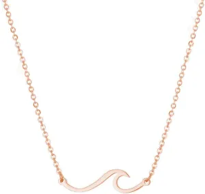 CSIYANJRY99 Gold Wave Necklace for Women Line Ocean Wave Pendant Necklace Hawaii Sea Beach Friendship Jewelry