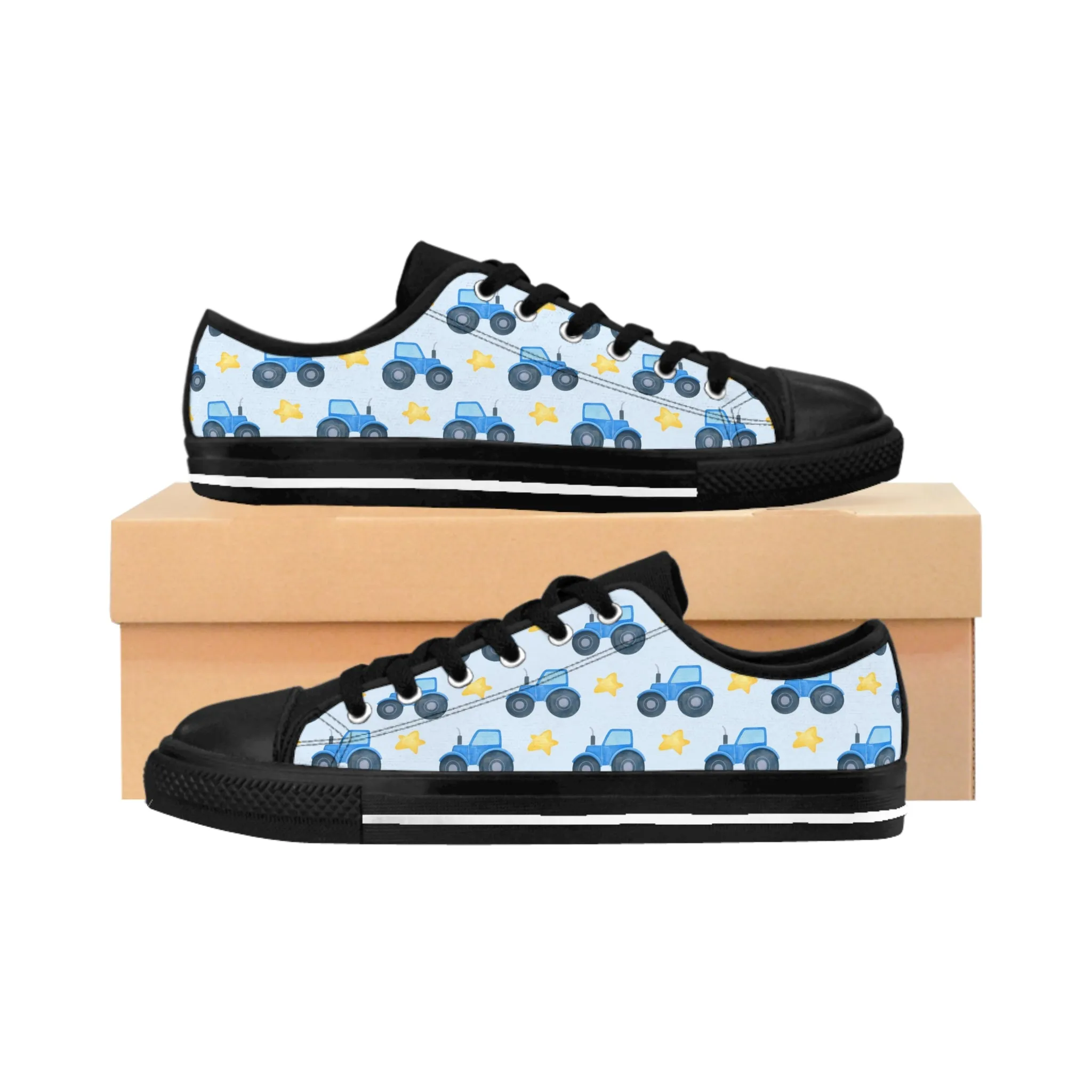 Cute Blue Tractor Women's Sneakers