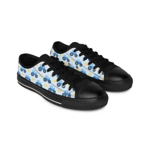 Cute Blue Tractor Women's Sneakers