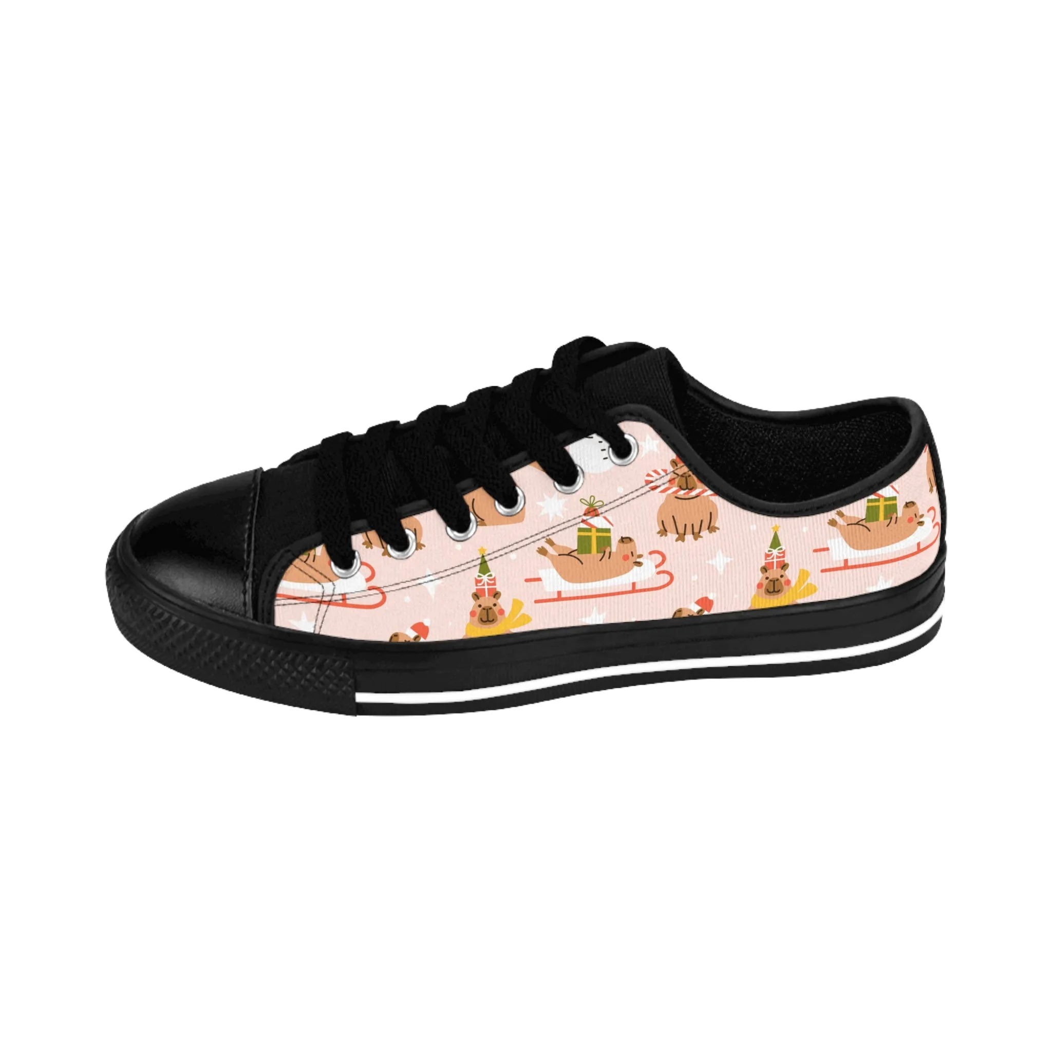 Cute Capybara Christmas Women's Sneakers