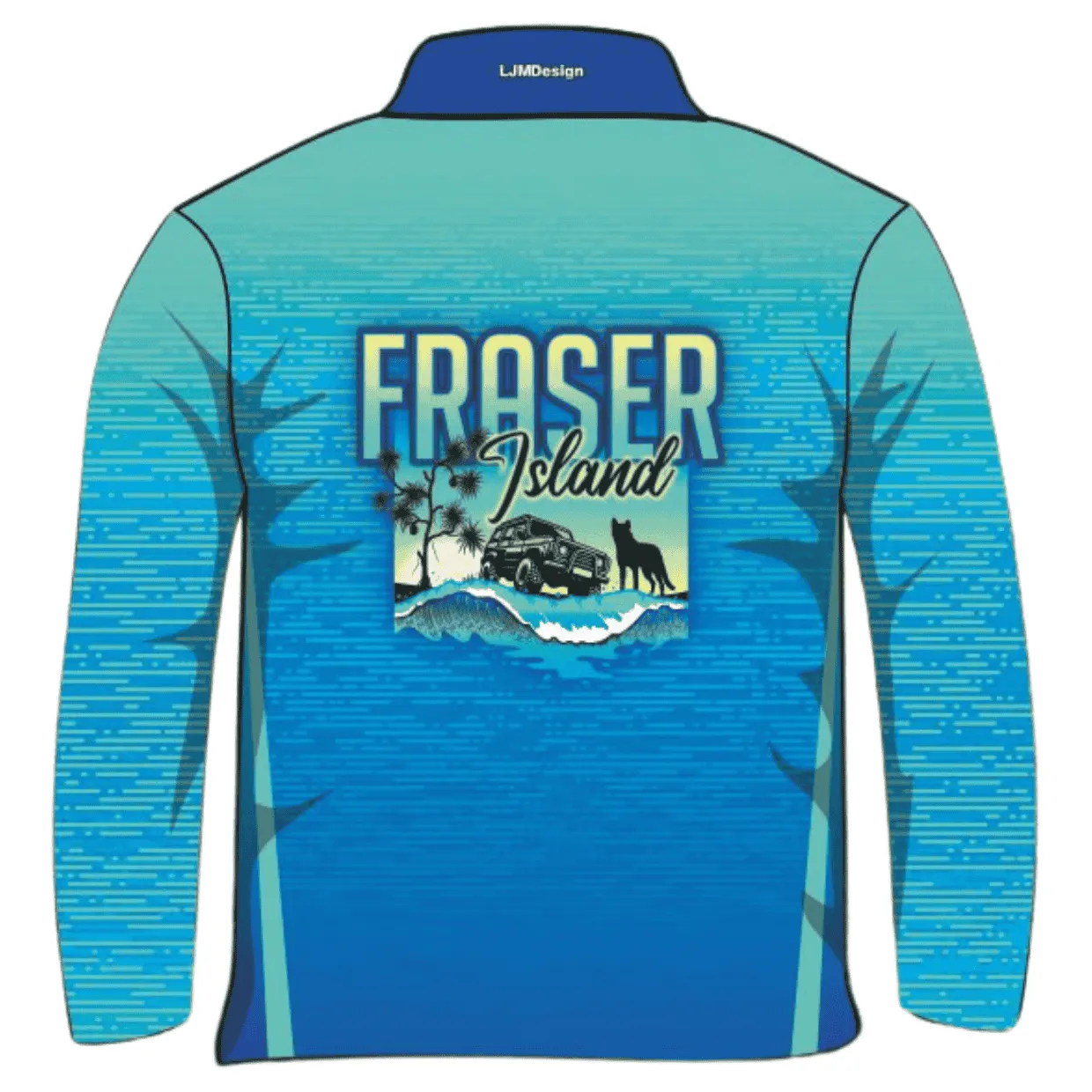 Fraser Island | Fraser Island (K'gari) Beach Wave Blue Fishing Shirt Pre-Order