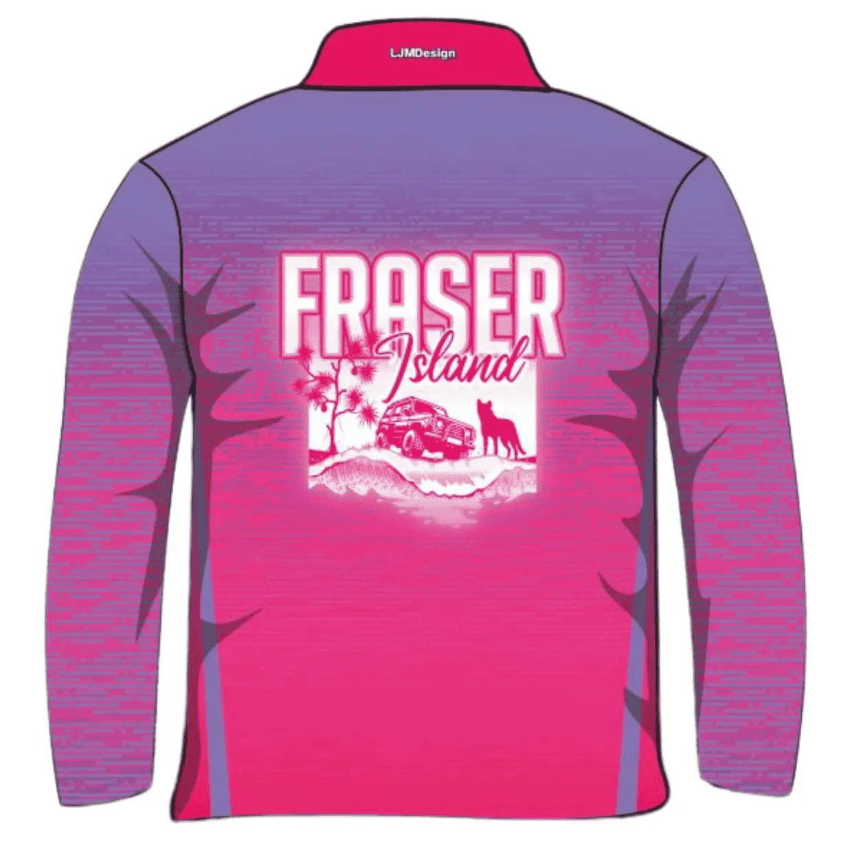 Fraser Island | Fraser Island (K'gari) Beach Wave Pink Fishing Shirt Pre-Order