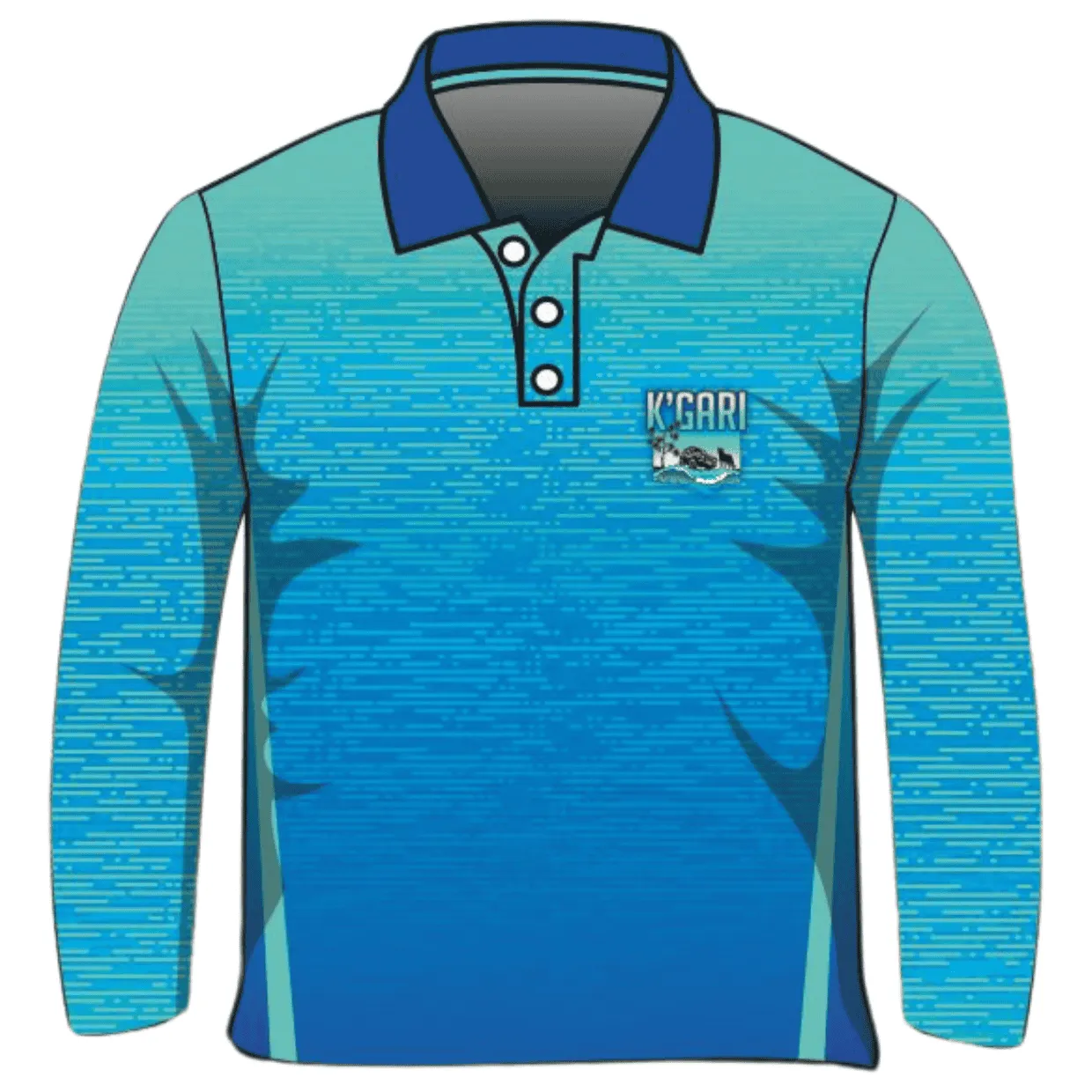 Fraser Island | K'gari Beach Wave Blue Fishing Shirt Pre-Order