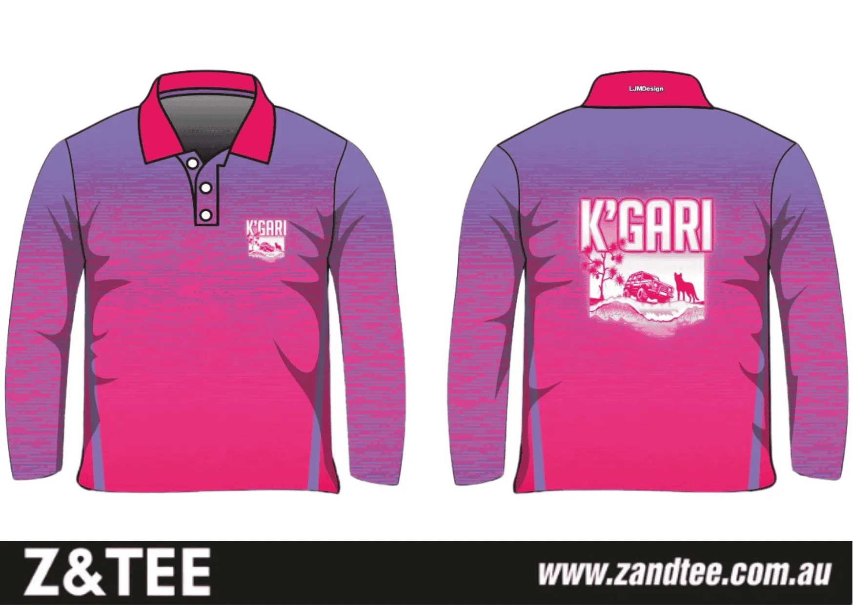 Fraser Island | K'gari Beach Wave Pink Fishing Shirt Pre-Order
