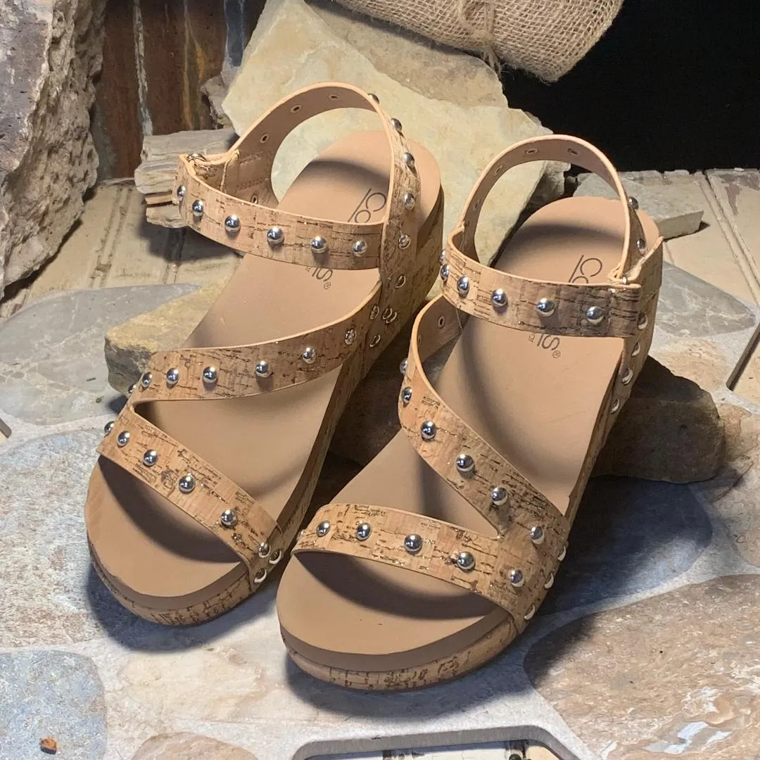 Glitter Cork Revolve Wedge/Sandal