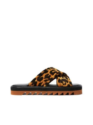 Leopard Print Slipon Sandals