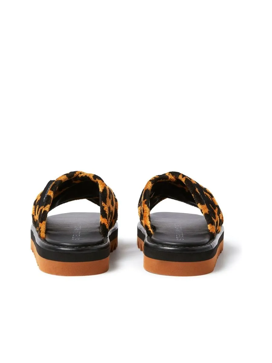 Leopard Print Slipon Sandals