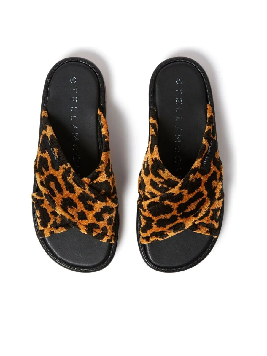 Leopard Print Slipon Sandals