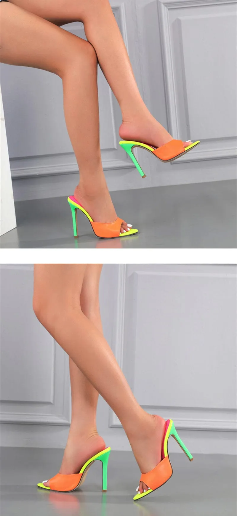 Lola Neon Mix Heels