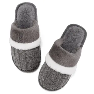 Mens Slippers Cozy Memory Foam Warm House Bedroom Shoes with Anti-Skid Sole Indoor and Outdoor Slippers for Women and Men Size 13 14 Dark Grey