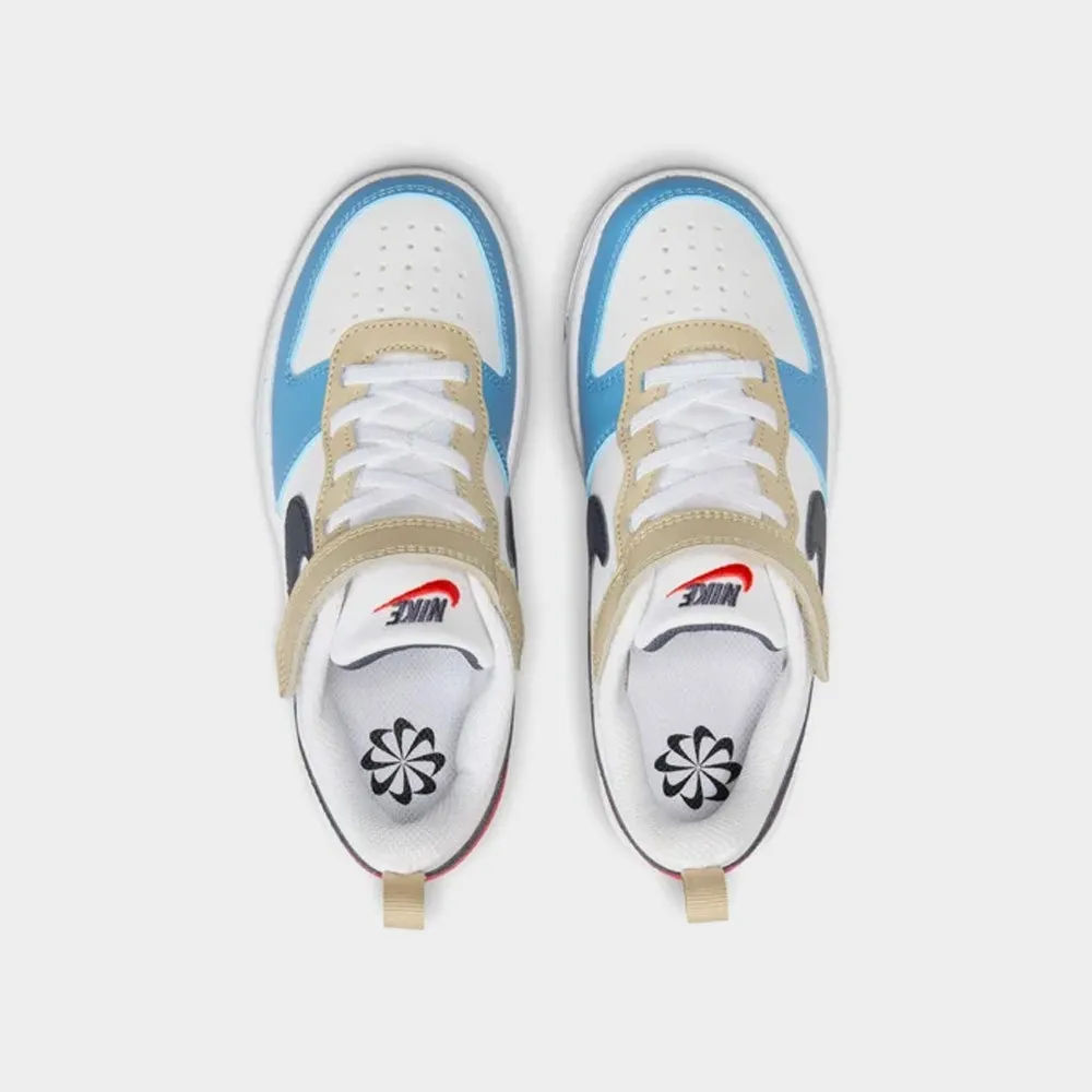 Nike Kids Court Borough Low Recraf Sneaker White/multi _ 183098 _ White