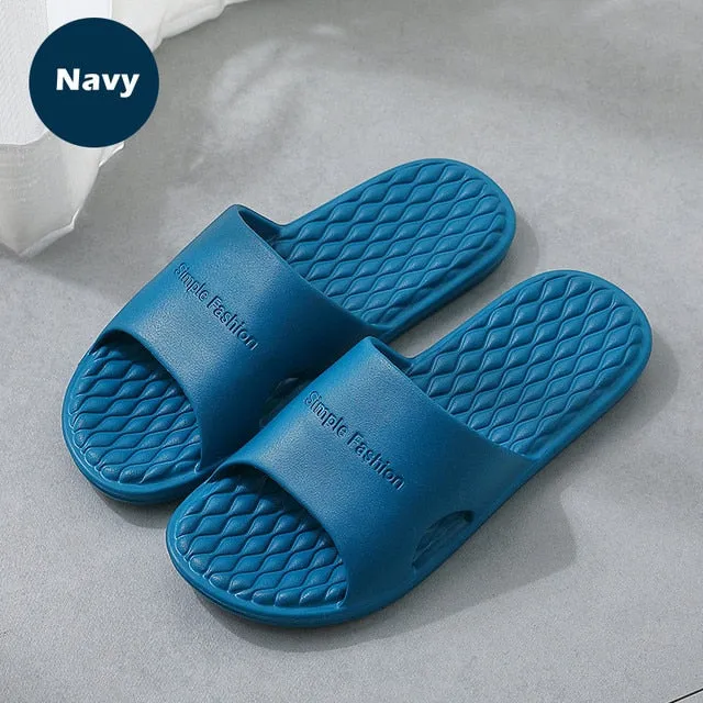 Non-Slip Home Slippers – Soft Sole Indoor Bathroom Flip Flops for Women & Men, Couples' House Sandals, Big Size