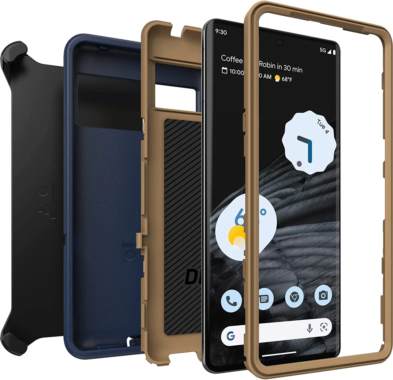OtterBox Defender Case For Google Pixel 7 Pro - Blue Suede Shoes