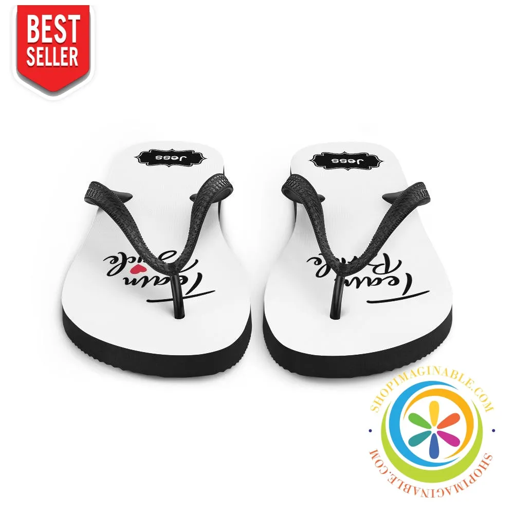 Personalized Team Bride Flip-Flops