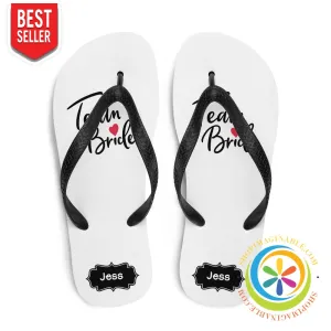 Personalized Team Bride Flip-Flops