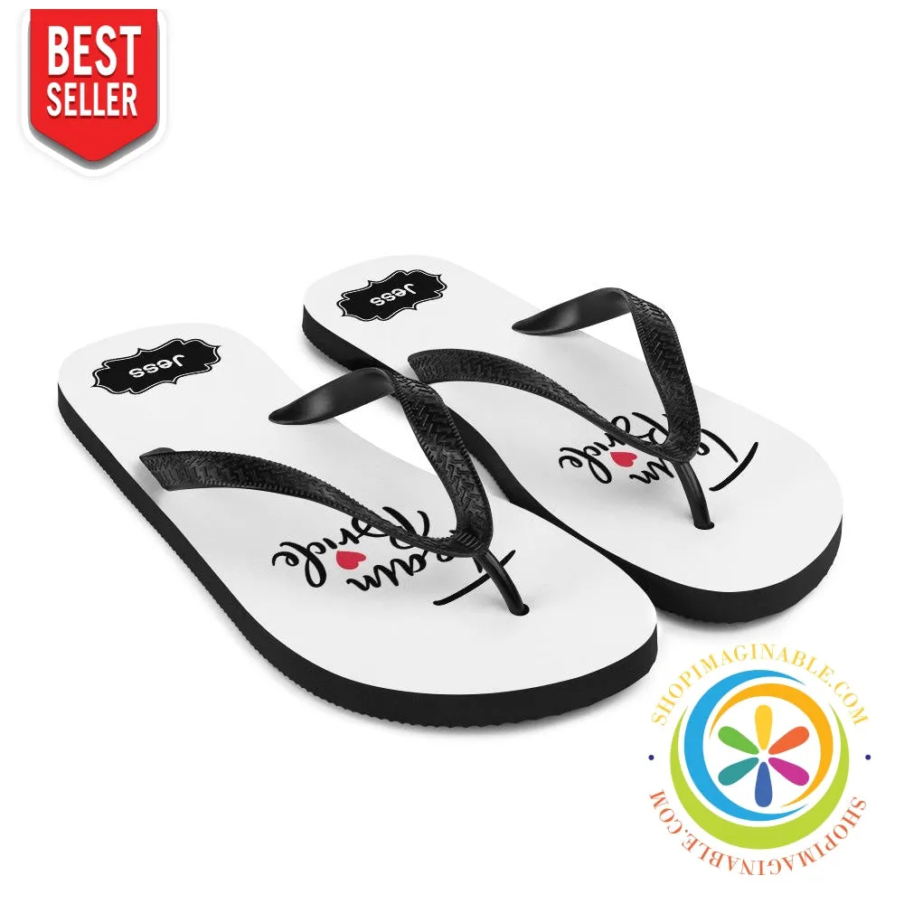 Personalized Team Bride Flip-Flops