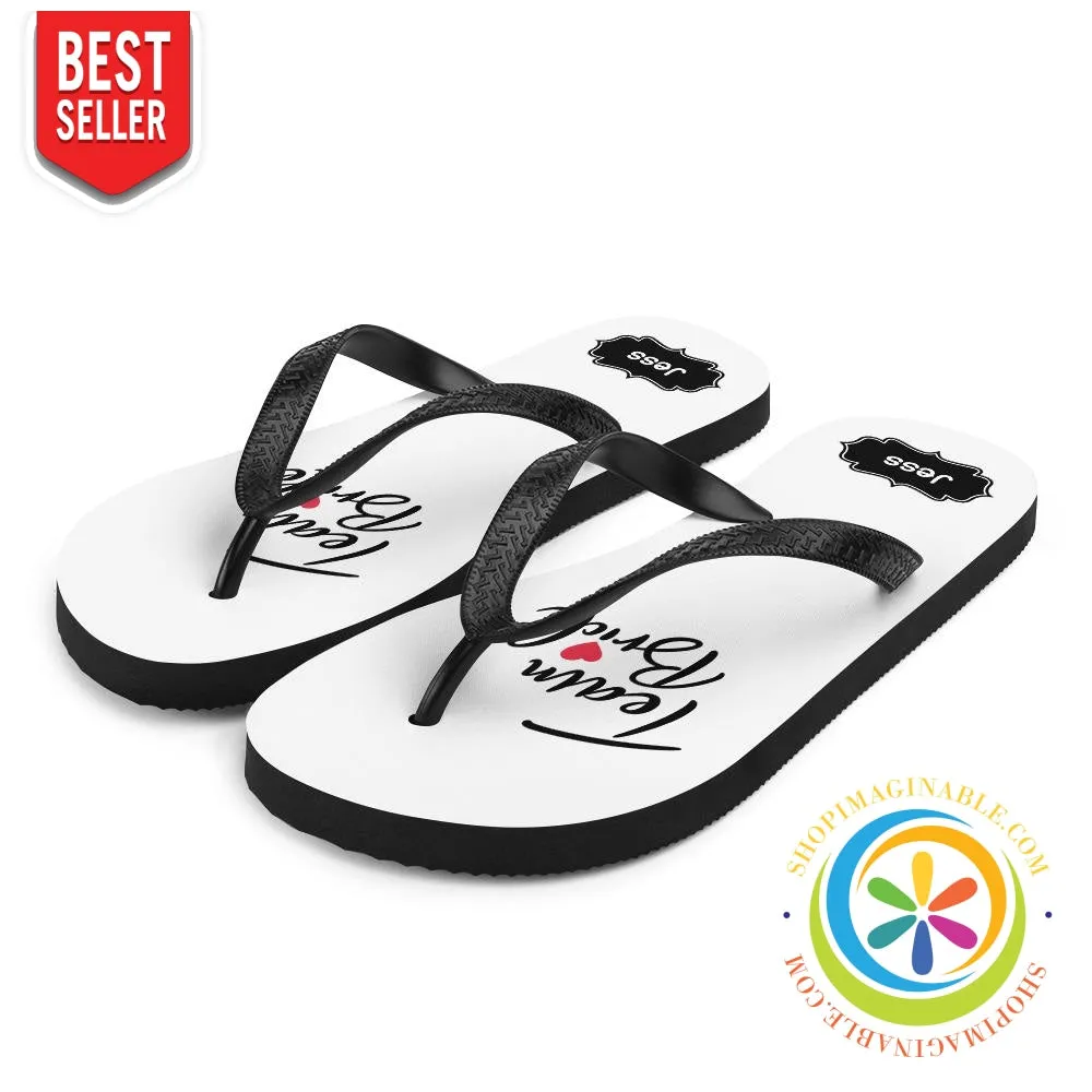 Personalized Team Bride Flip-Flops