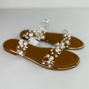 Pop the Bubbly Pearl Sandals