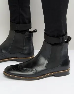 Red Tape Brogue Chelsea Boots