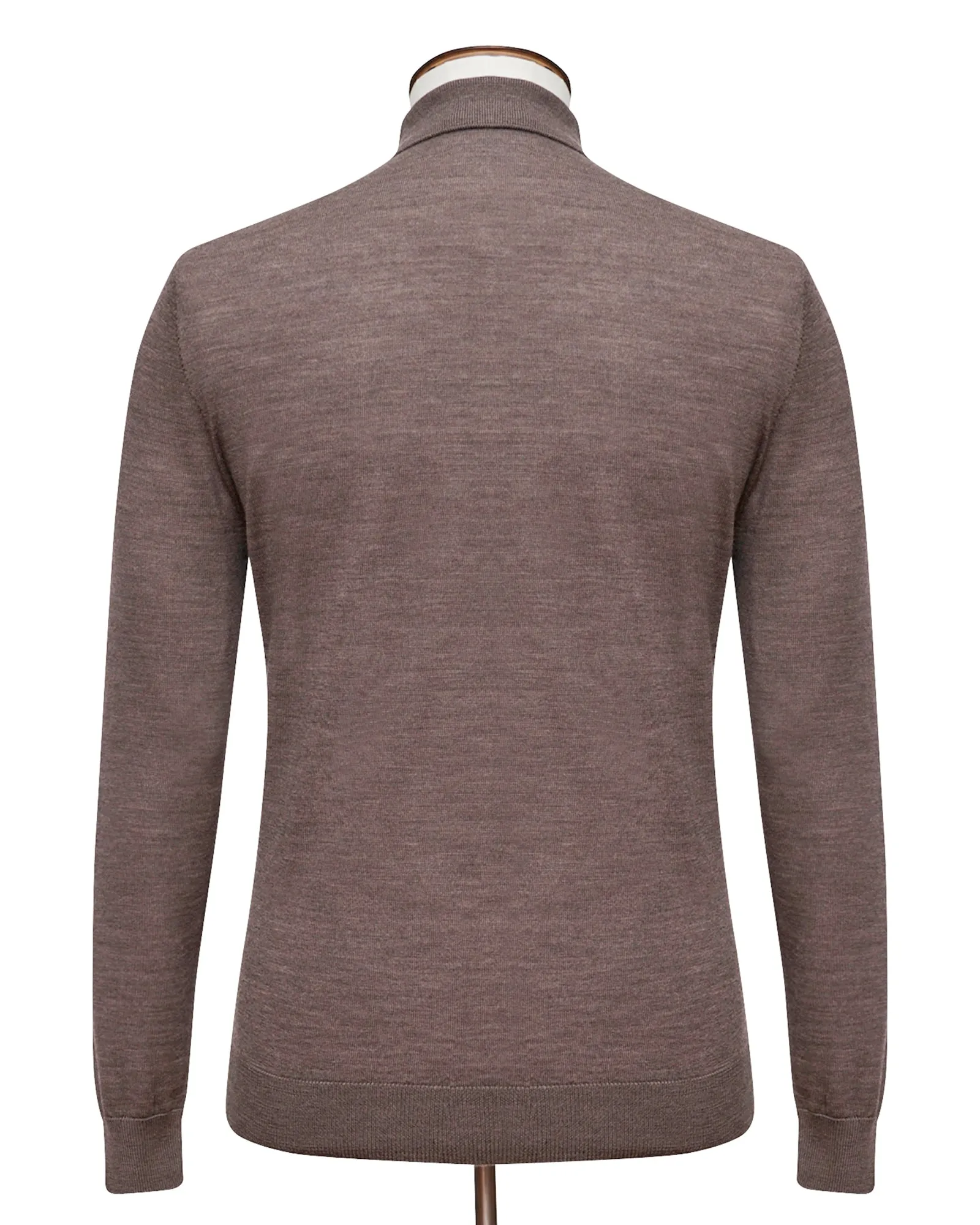 Taupe Melange Lightweight Merino Polo