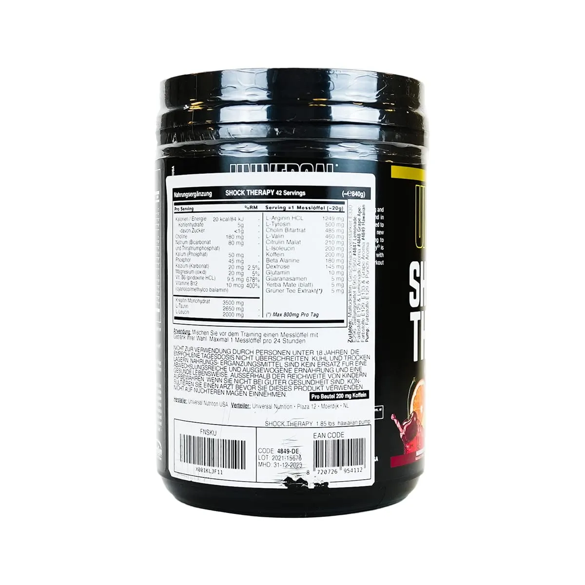 Universal Nutrition Shock Therapy, Hawaiian Pump - 840 grams