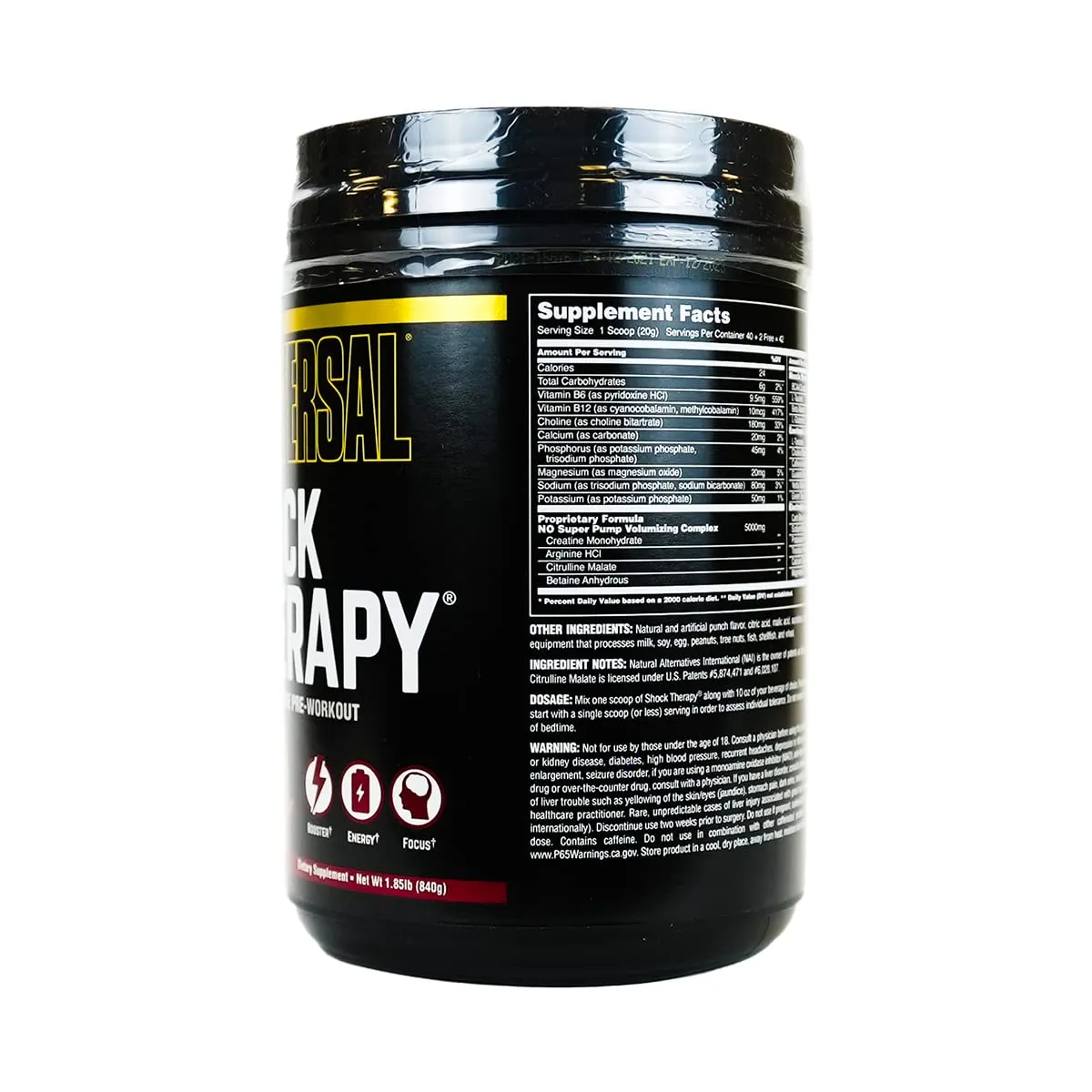 Universal Nutrition Shock Therapy, Hawaiian Pump - 840 grams