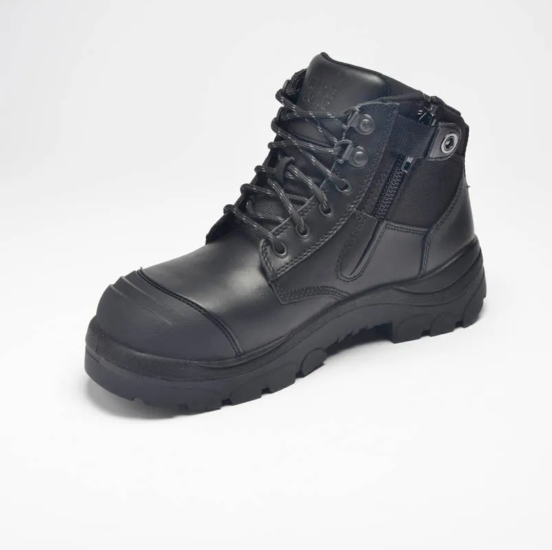 Wide Load 690BZ Black 6 Inch Zip Side Safety Boot