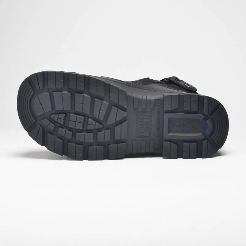 Wide Load 690BZ Black 6 Inch Zip Side Safety Boot