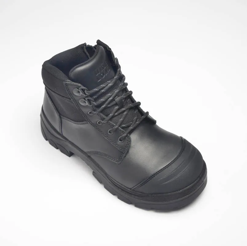 Wide Load 690BZ Black 6 Inch Zip Side Safety Boot