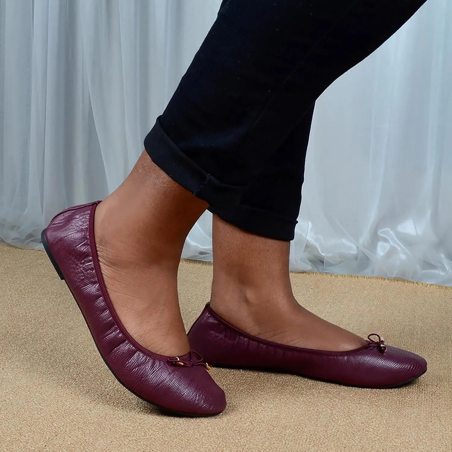 Women's Foldable Driving Shoes Portable Ballet Flats Wedding Guest Footwear Slip-On Shoes for Wedding, Travel, Work & Driving