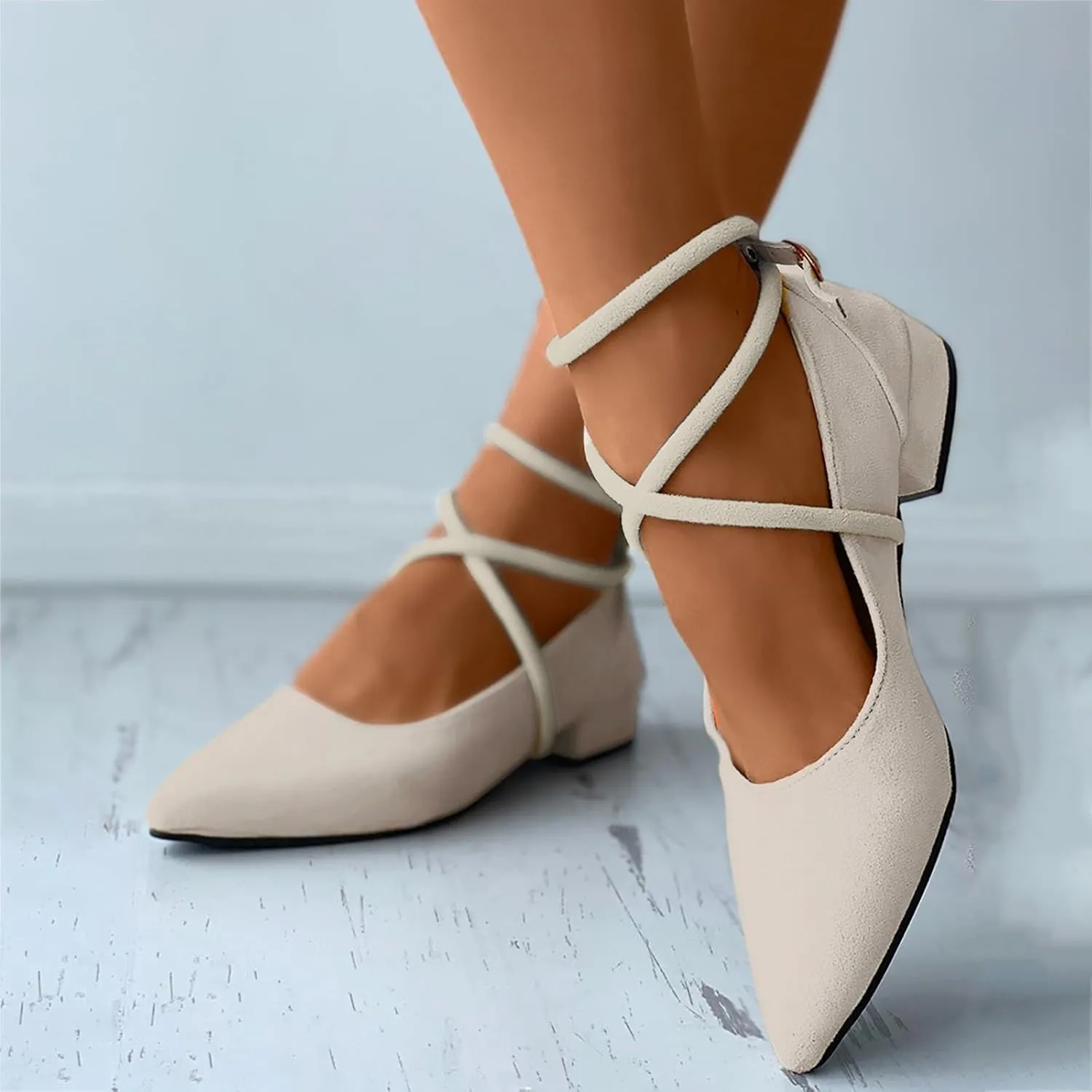 Women's Pointed Toe Slingback Flats Dressy Closed-Toe Bridal Shoes Comfortable Work-to-Wedding Flats Office & Evening Wear