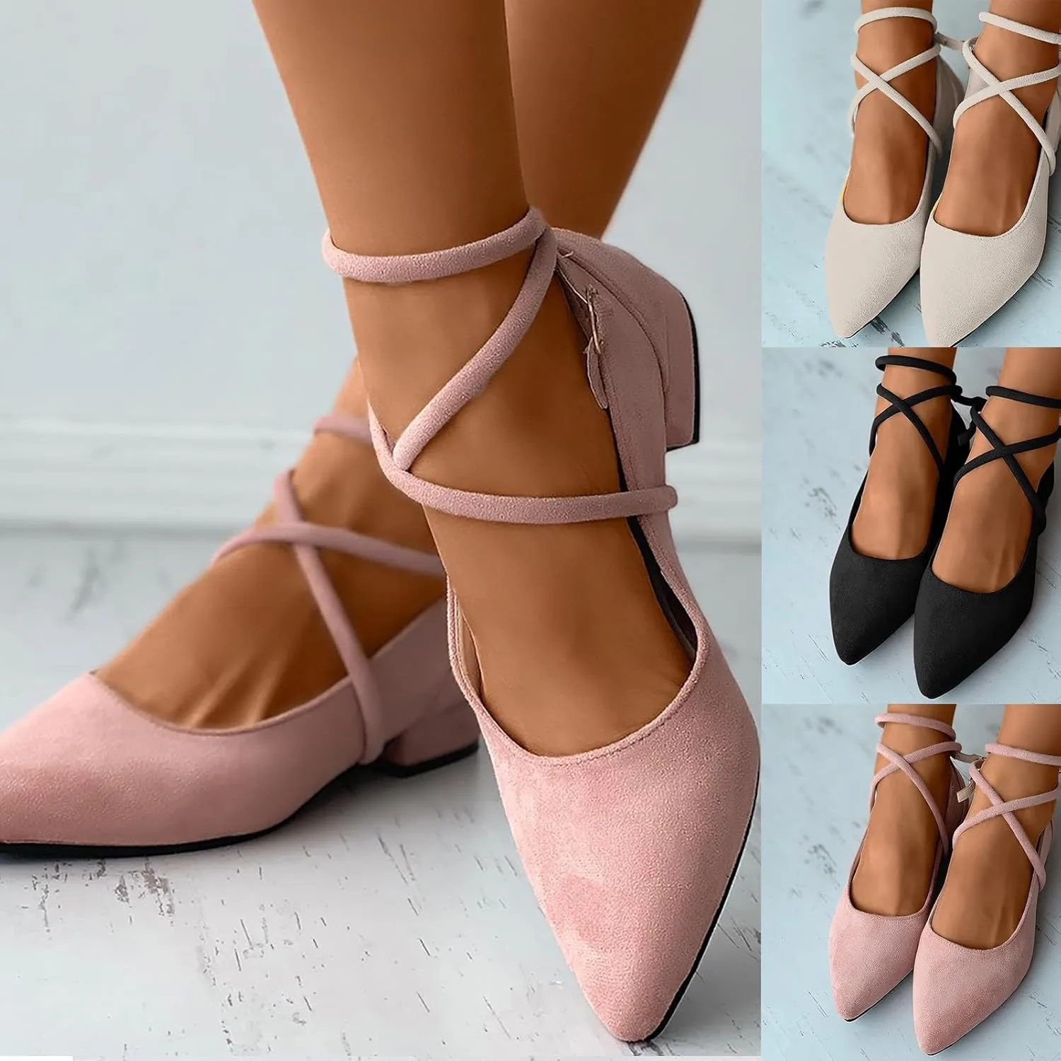 Women's Pointed Toe Slingback Flats Dressy Closed-Toe Bridal Shoes Comfortable Work-to-Wedding Flats Office & Evening Wear